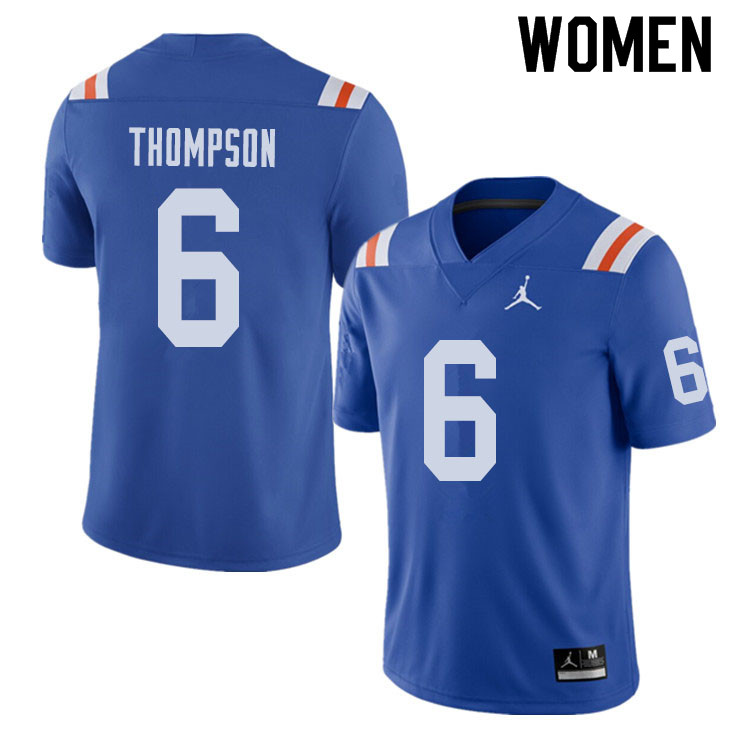 Jordan Brand Women #6 Deonte Thompson Florida Gators Throwback Alternate College Football Jerseys Sa - Click Image to Close